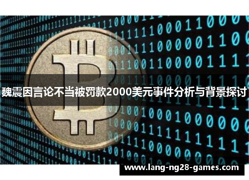 魏震因言论不当被罚款2000美元事件分析与背景探讨