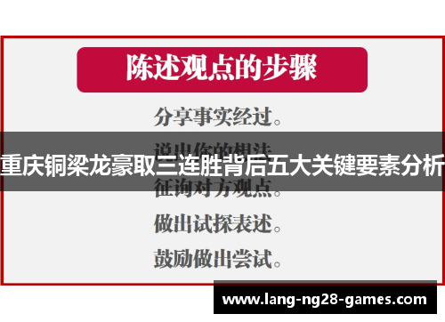 重庆铜梁龙豪取三连胜背后五大关键要素分析